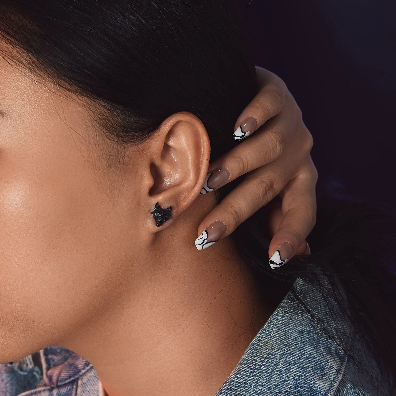 Viking Celtic Wolf Head Stud Earrings for Men Stainless Steel sold by FaithHeart product image thumbnail 5