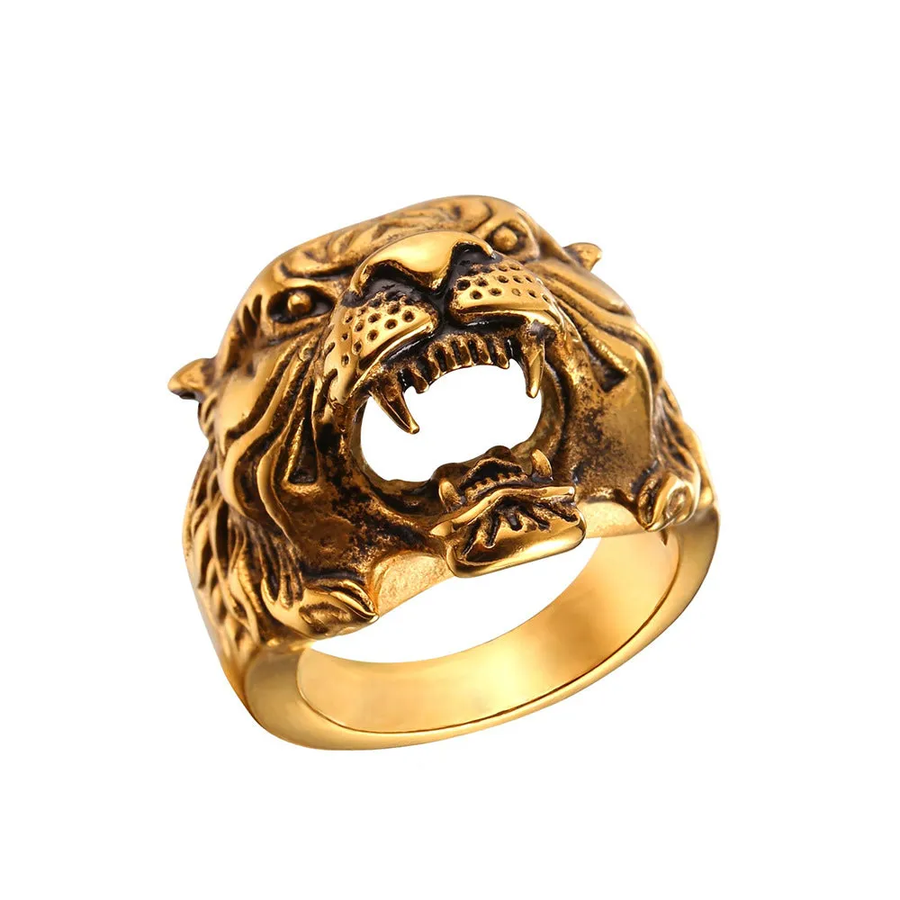 Punk Tiger Head Ring For Men sold by FaithHeart product image thumbnail 5