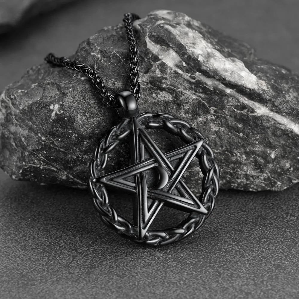 Vintage Pentagram Necklace Witch Necklace for Men sold by FaithHeart product image thumbnail 5
