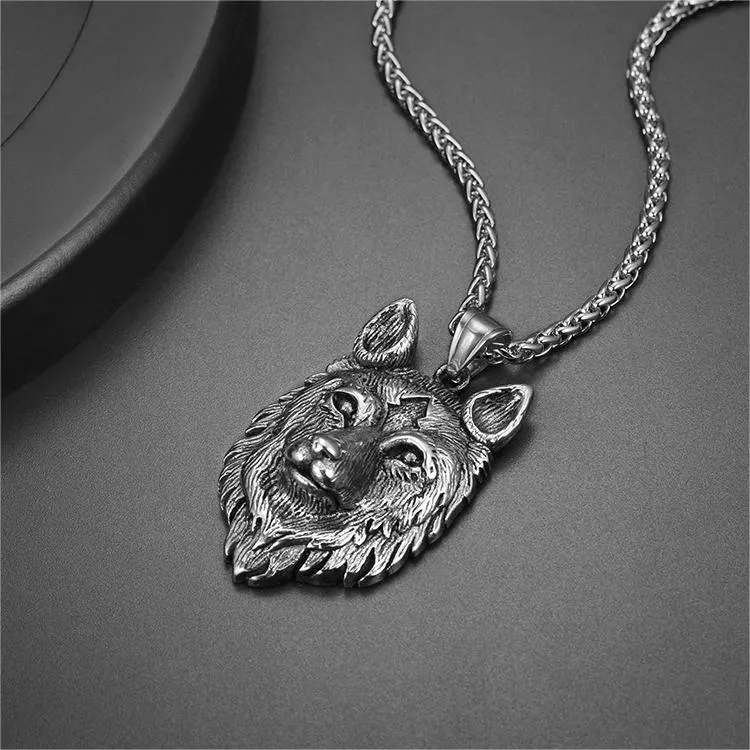 Viking Wild Wolf Pendant Necklace Norse Jewelry For Men sold by FaithHeart product image thumbnail 4