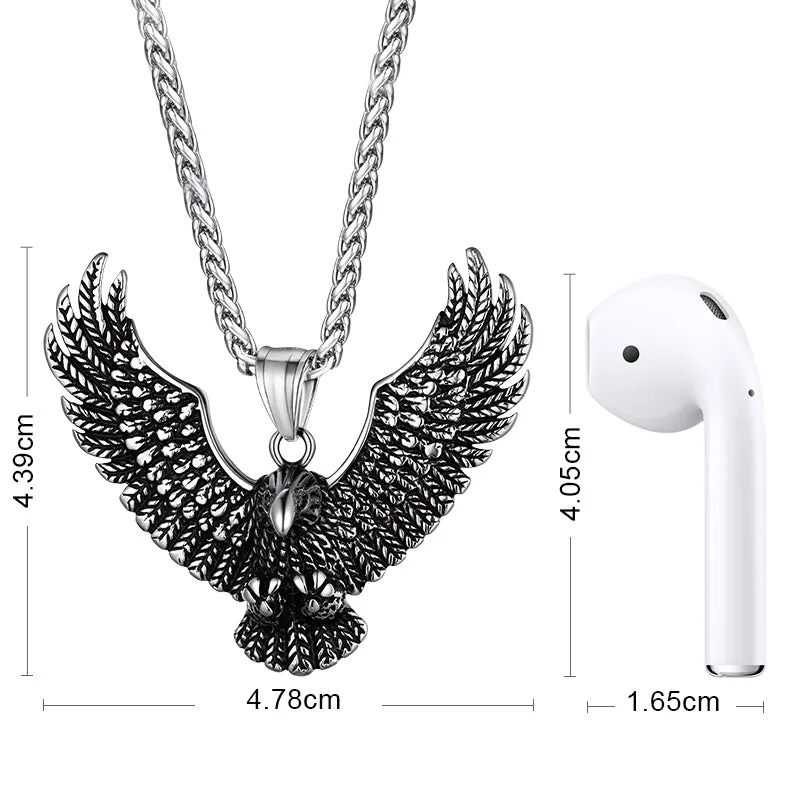FaithHeart Vintage Eagle Necklace Stainless Steel Pendant for Men sold by FaithHeart product image thumbnail 5