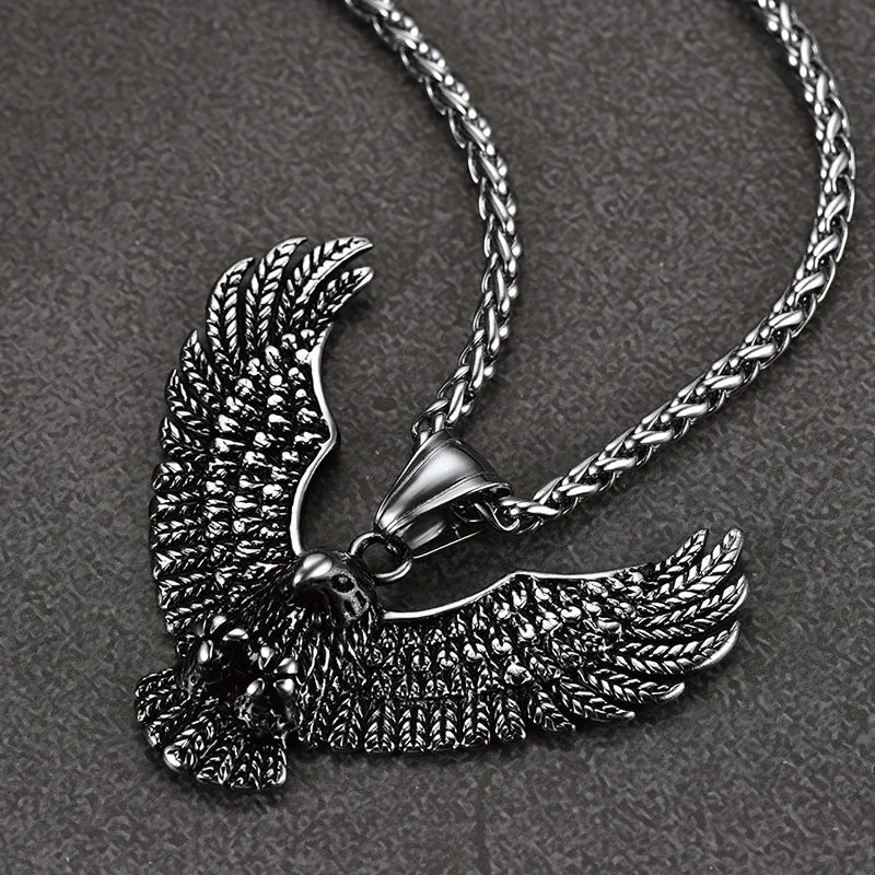 FaithHeart Vintage Eagle Necklace Stainless Steel Pendant for Men sold by FaithHeart product image thumbnail 3