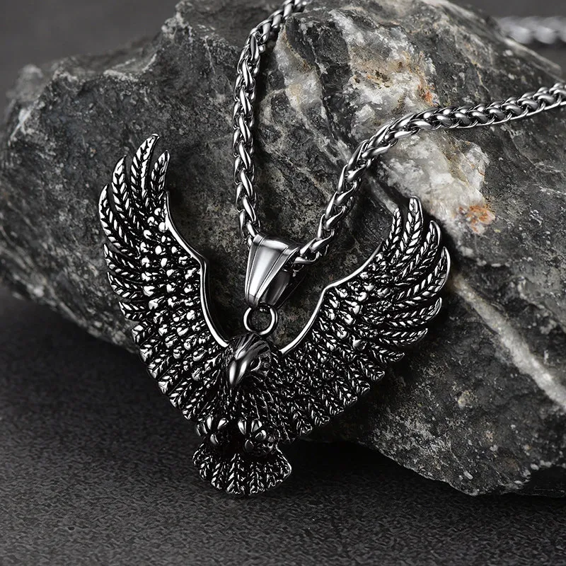 FaithHeart Vintage Eagle Necklace Stainless Steel Pendant for Men sold by FaithHeart product image thumbnail 4