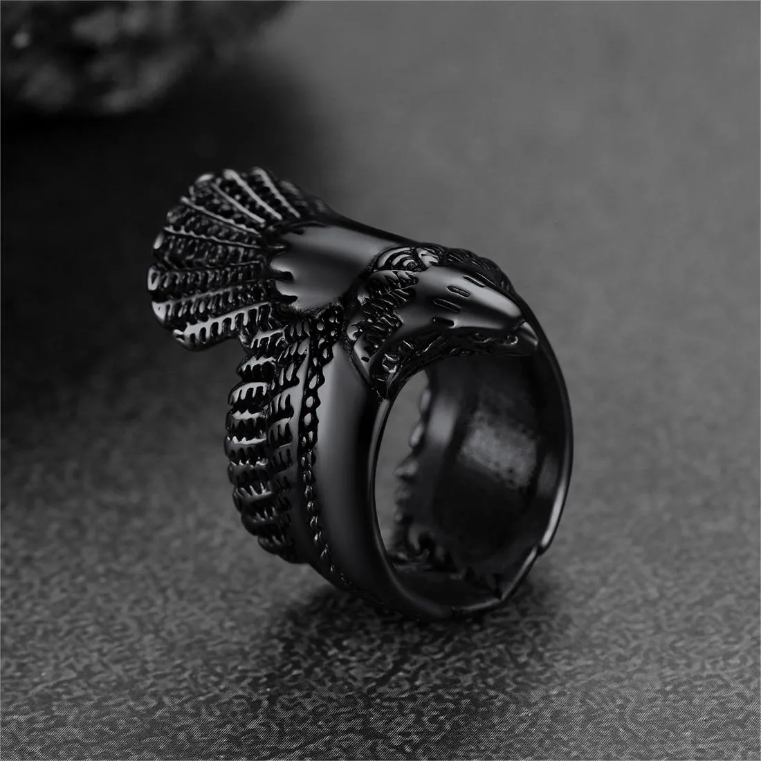 Vintage Retro Eagle Ring For Men Stainless Steel sold by FaithHeart product image thumbnail 5
