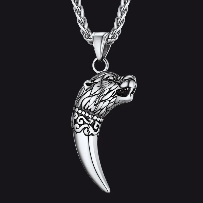 Viking Wolf Tooth Necklace For Men sold by FaithHeart