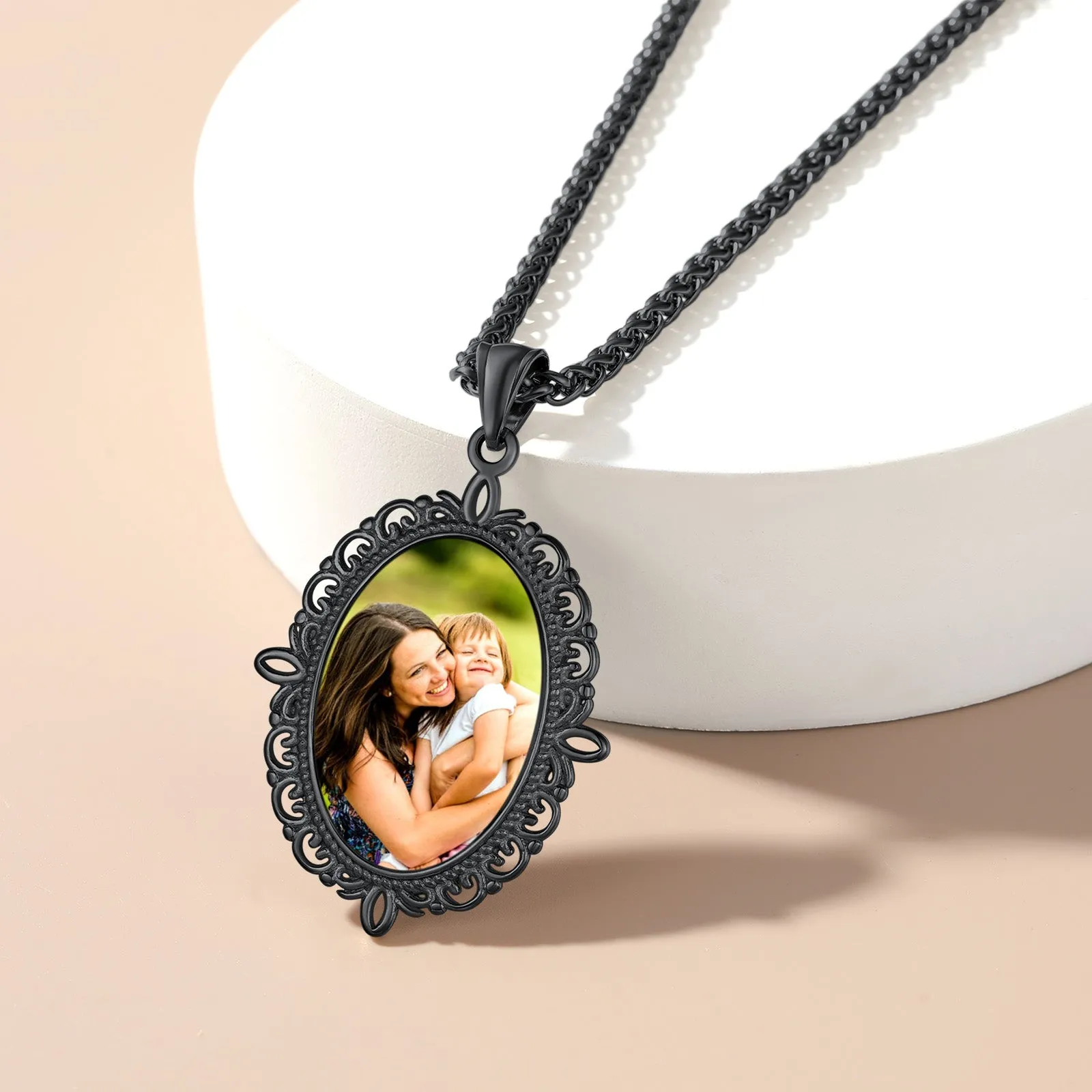 Vintage Personalized Double-side Picture Necklace for Men Women sold by FaithHeart product image thumbnail 4