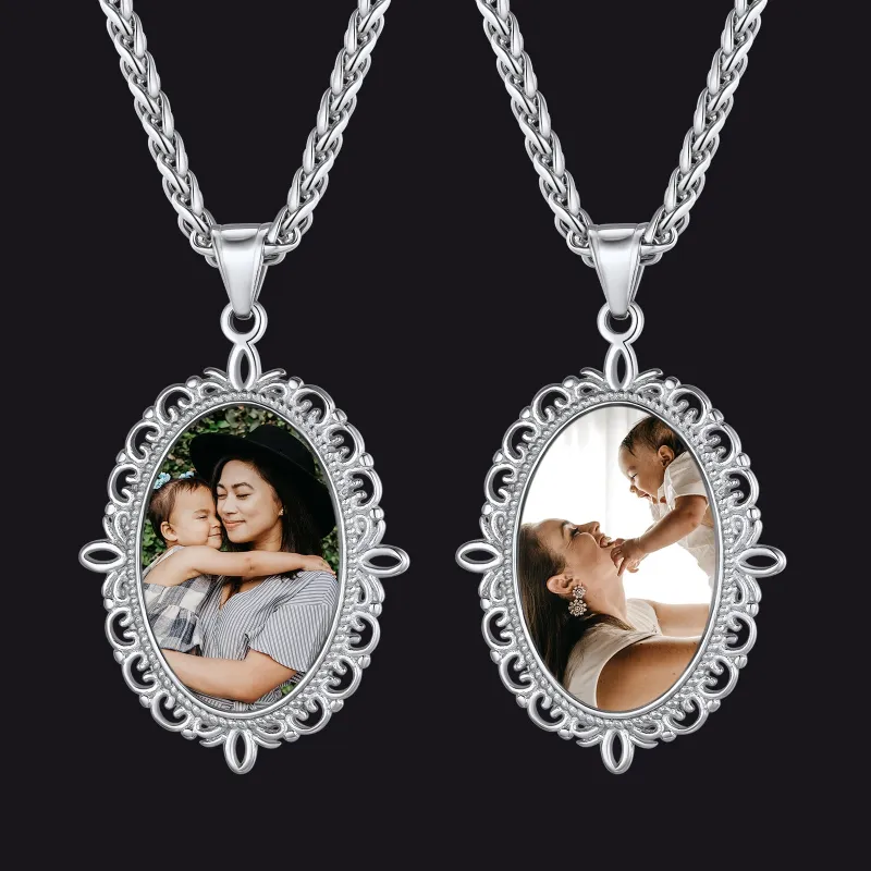 Vintage Personalized Double-side Picture Necklace for Men Women sold by FaithHeart