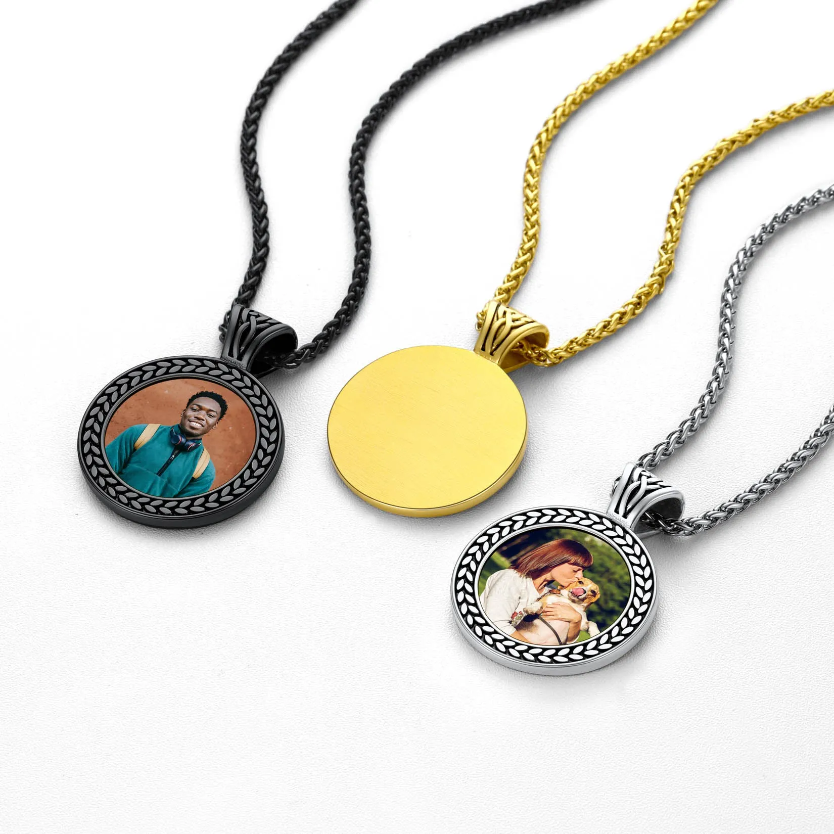 Personalized Pet Memorial Picture Necklace Pendant with Photo for Men Women sold by FaithHeart product image thumbnail 5