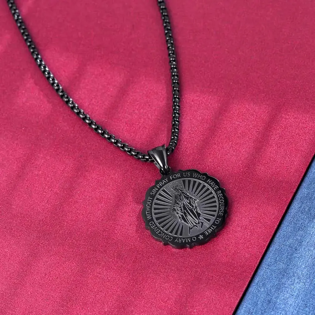 Virgin Mary Necklace Catholic Charm Necklace Of Blessed sold by FaithHeart product image thumbnail 4