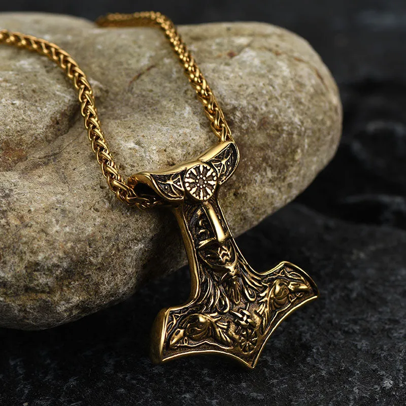 Viking Thor's Hammer Necklace Odin Mjolnir Pendant for Men sold by FaithHeart product image thumbnail 5