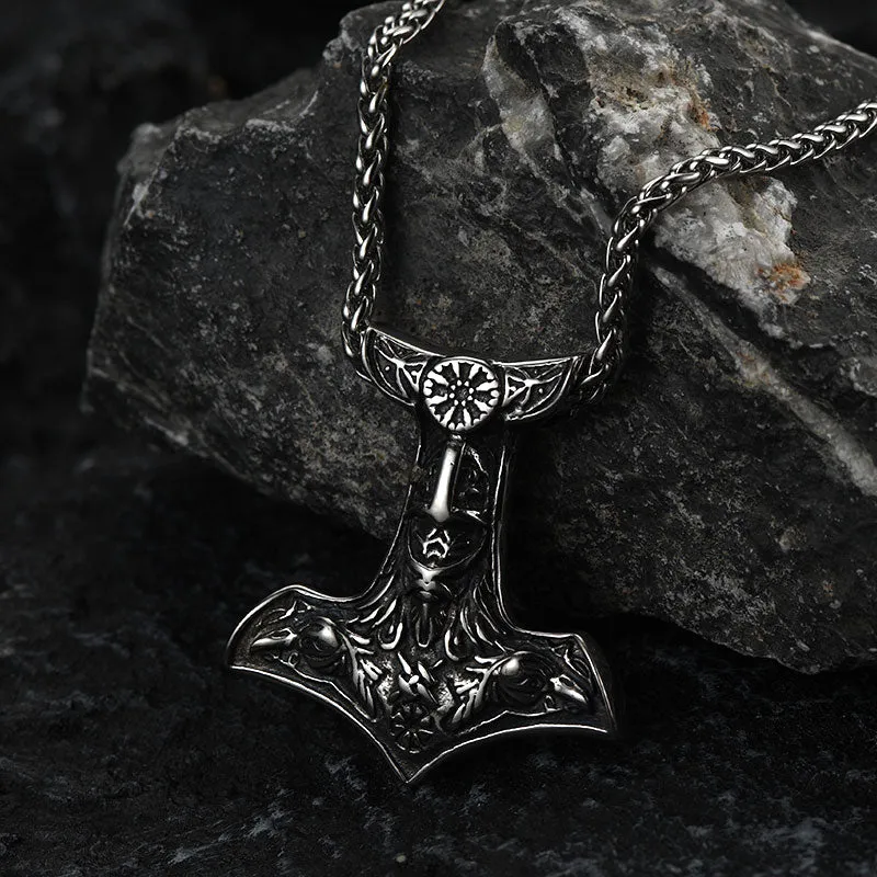 Viking Thor's Hammer Necklace Odin Mjolnir Pendant for Men sold by FaithHeart product image thumbnail 4
