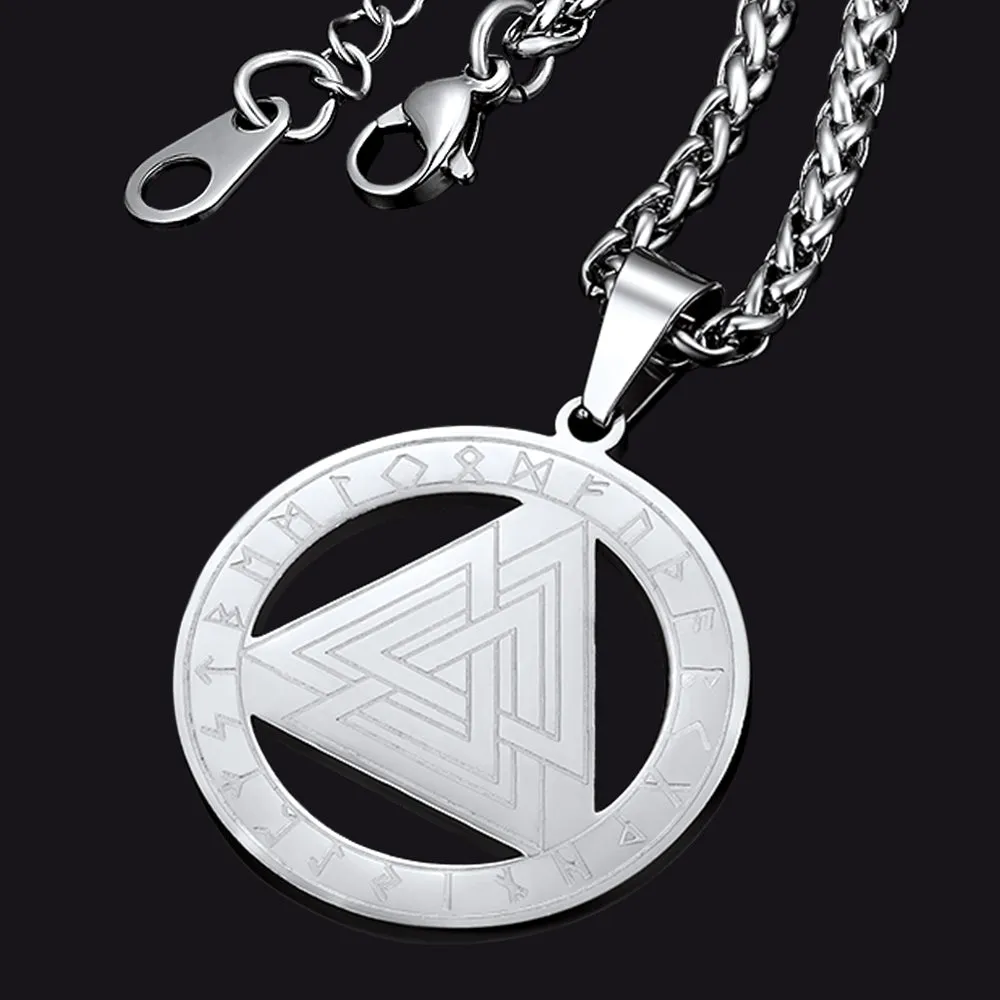 FaithHeart Viking Rune Valknut Necklace for Men sold by FaithHeart