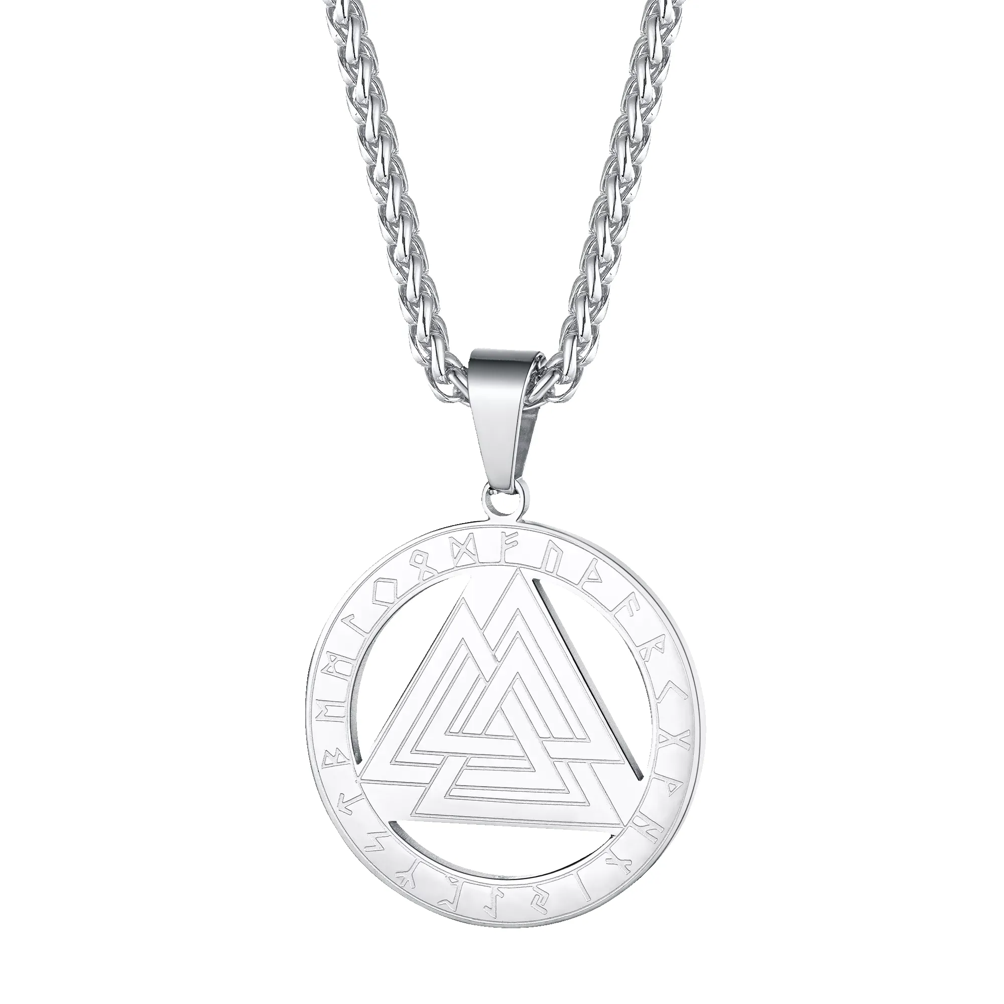 FaithHeart Viking Rune Valknut Necklace for Men sold by FaithHeart product image thumbnail 5