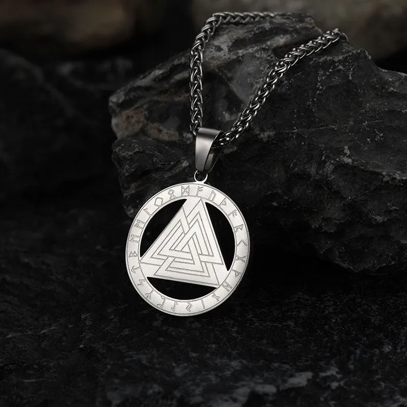 FaithHeart Viking Rune Valknut Necklace for Men sold by FaithHeart product image thumbnail 2
