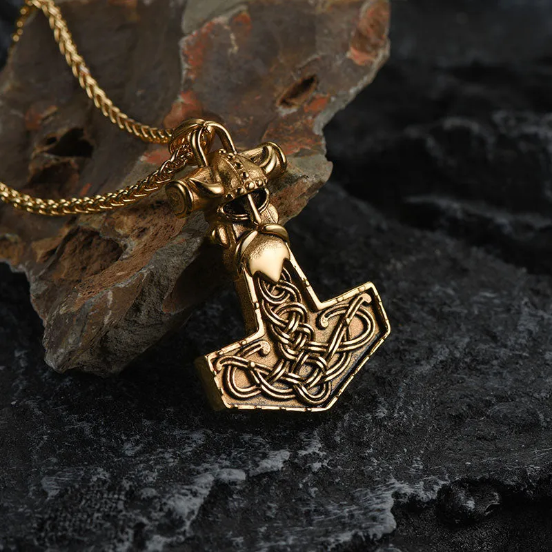 Viking Mjolnir Thor Hammer Necklace Odin Pendant For Men sold by FaithHeart product image thumbnail 5