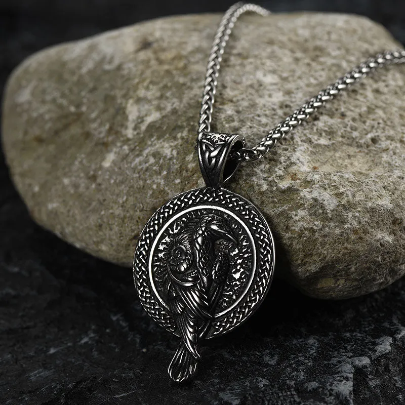 Viking Odin's Raven Pendant Necklace for Men sold by FaithHeart product image thumbnail 5