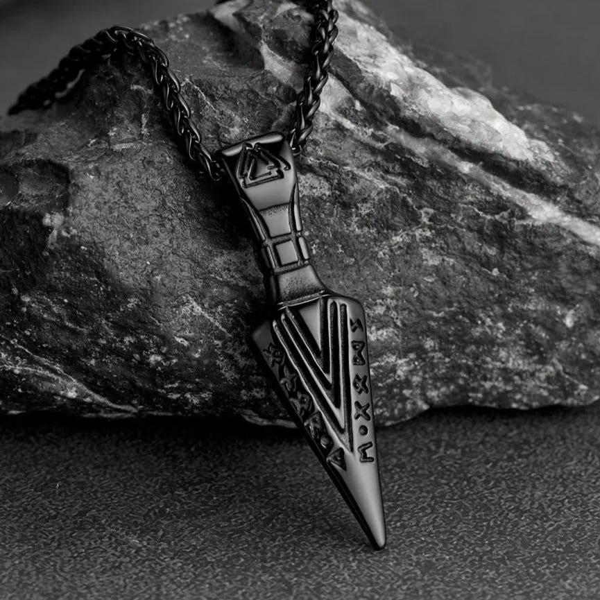 Viking Odin Gungnir Sword Necklace with Runes For Men sold by FaithHeart product image thumbnail 5