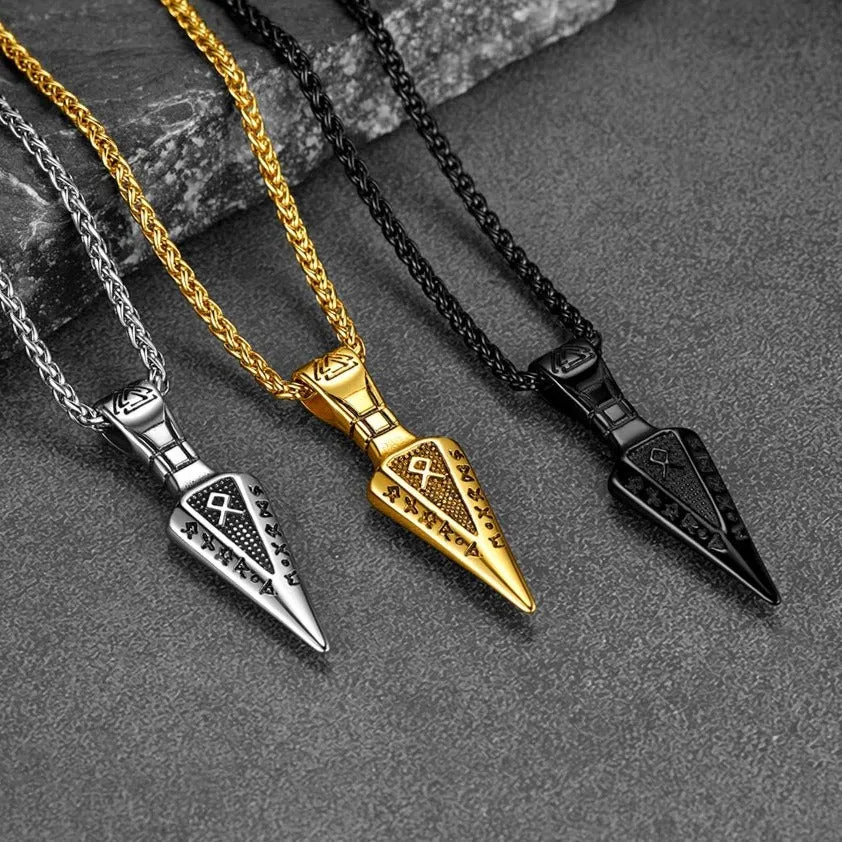 Viking Odin Gungnir Sword Necklace with Runes For Men sold by FaithHeart product image thumbnail 3