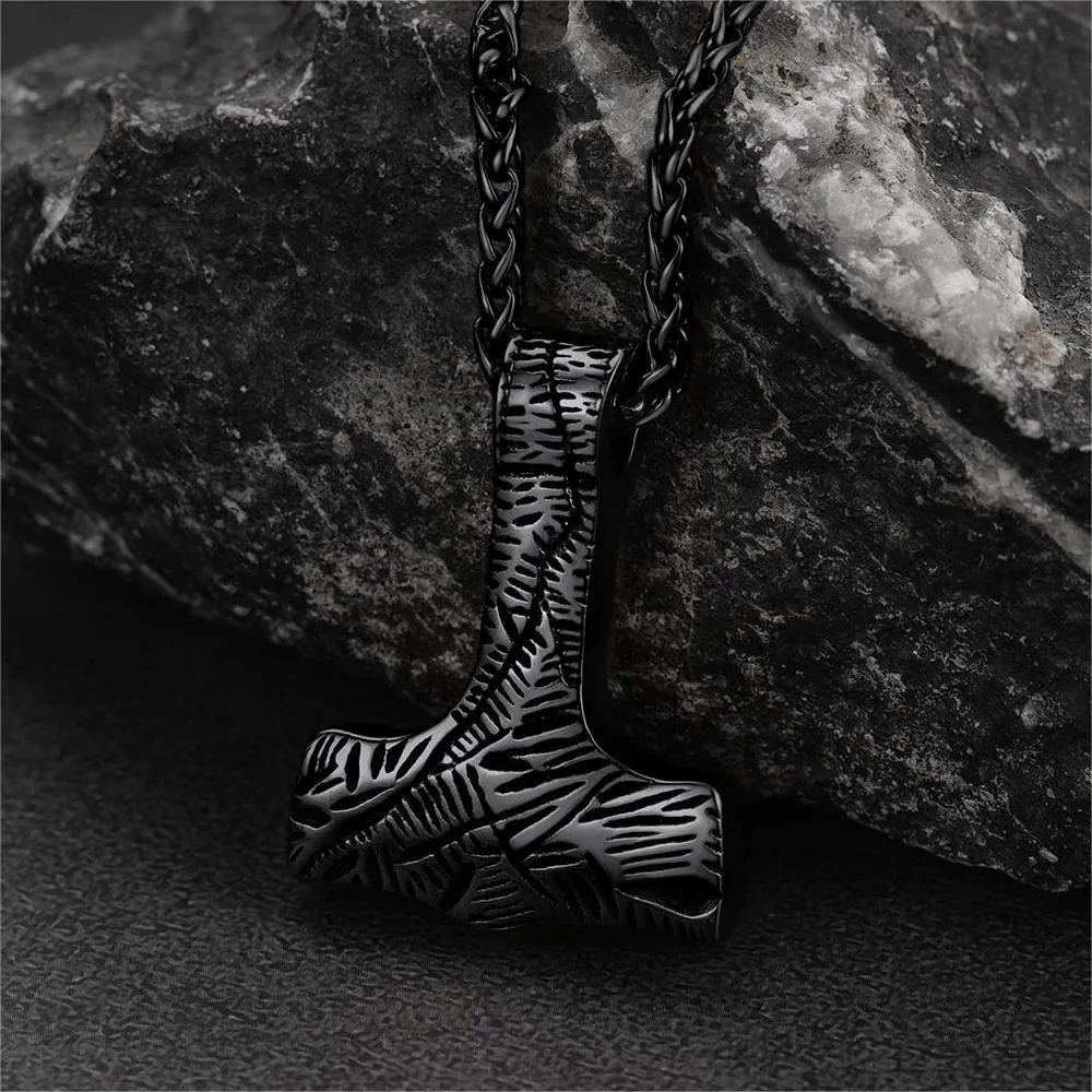 Flash Sale Viking Thor's Hammer Necklace Mjolnir Pendant For Men sold by FaithHeart product image thumbnail 4