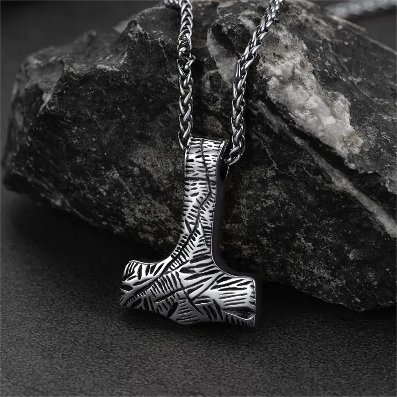 Flash Sale Viking Thor's Hammer Necklace Mjolnir Pendant For Men sold by FaithHeart