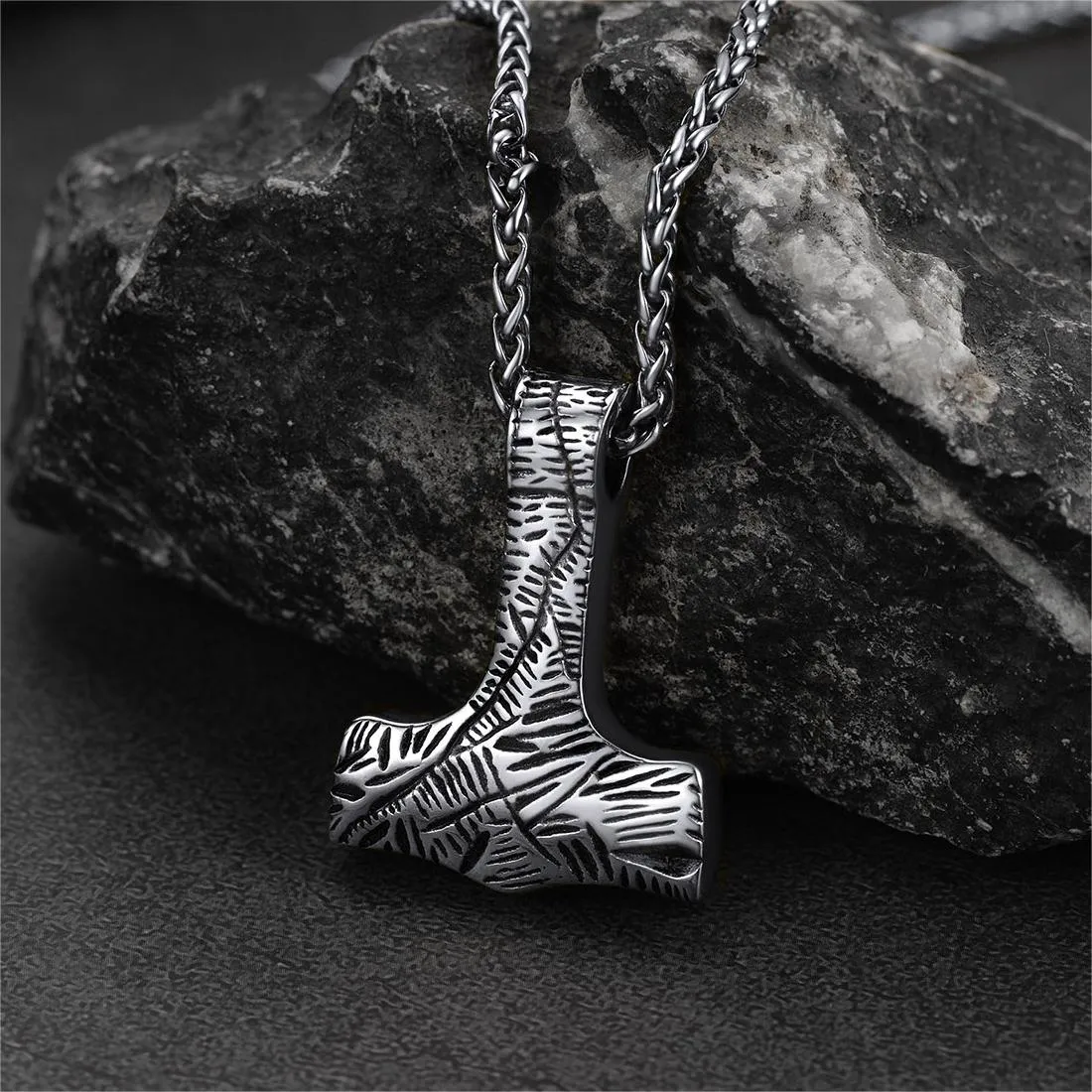 Flash Sale Viking Thor's Hammer Necklace Mjolnir Pendant For Men sold by FaithHeart