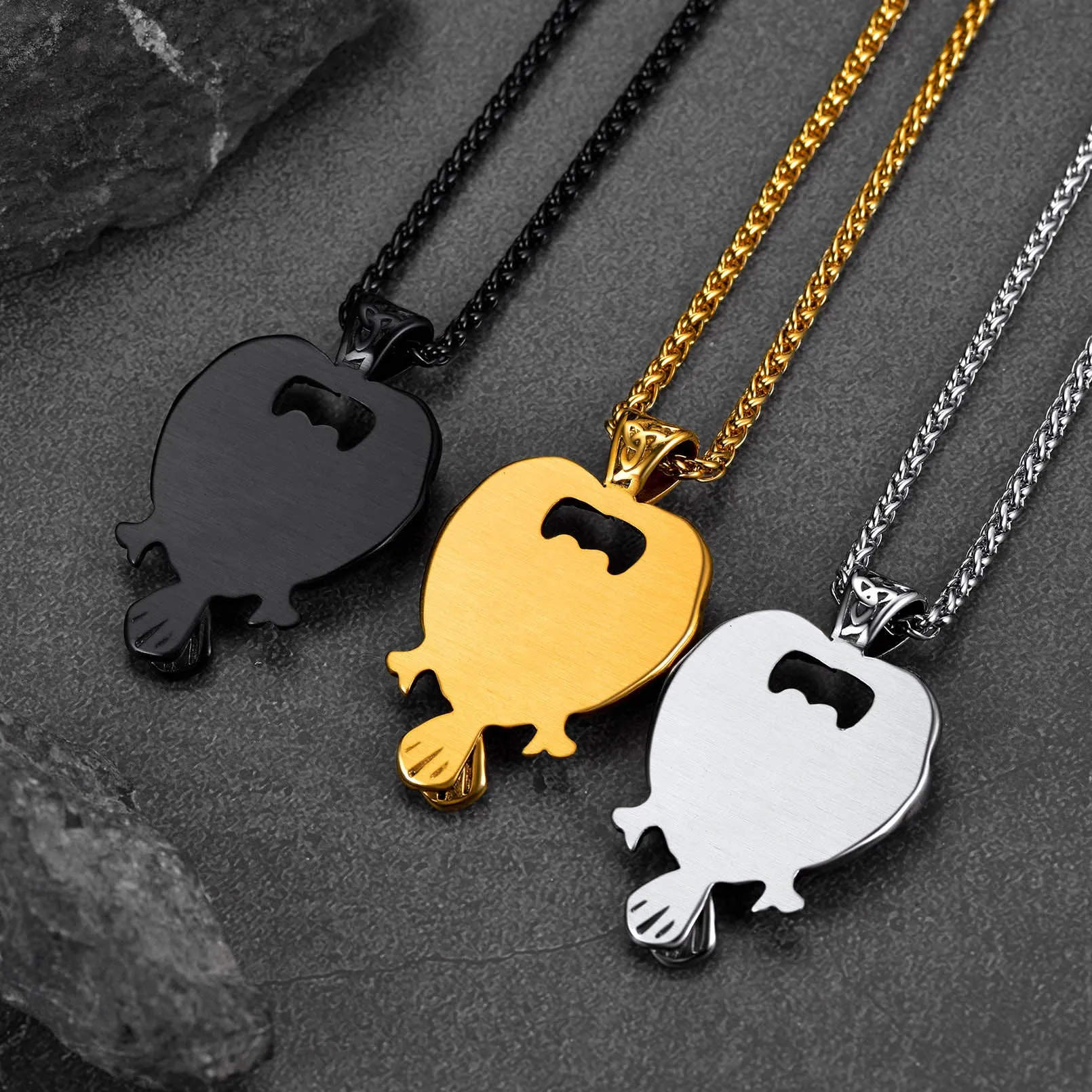 Viking Odin's Ravens Necklace Huginn and Muninn Pendant sold by FaithHeart product image thumbnail 3