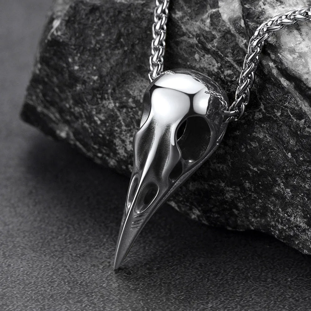 Viking Raven Skull Necklace For Men sold by FaithHeart product image thumbnail 4