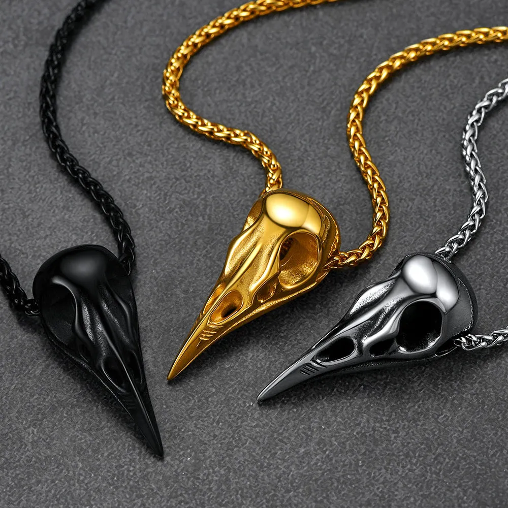 Viking Raven Skull Necklace For Men sold by FaithHeart product image thumbnail 3