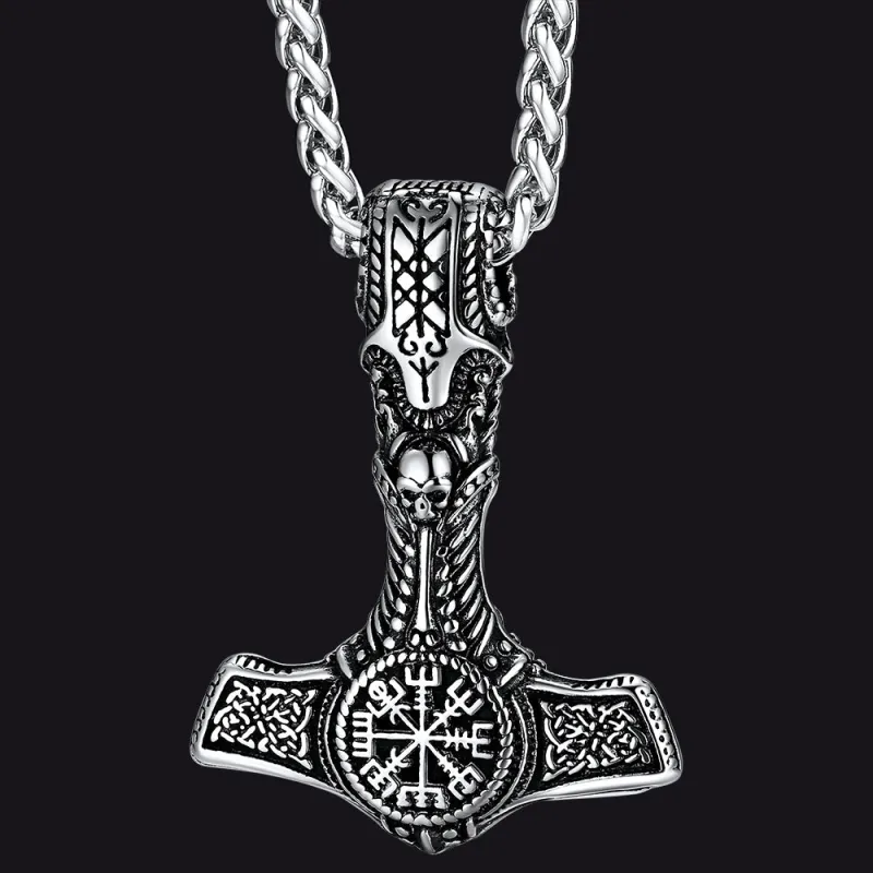 Viking Thor's Hammer Mjolnir Necklace Pendant For Men sold by FaithHeart