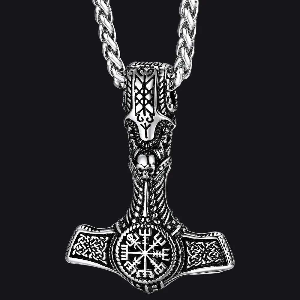 Viking Thor's Hammer Mjolnir Necklace Pendant For Men sold by FaithHeart