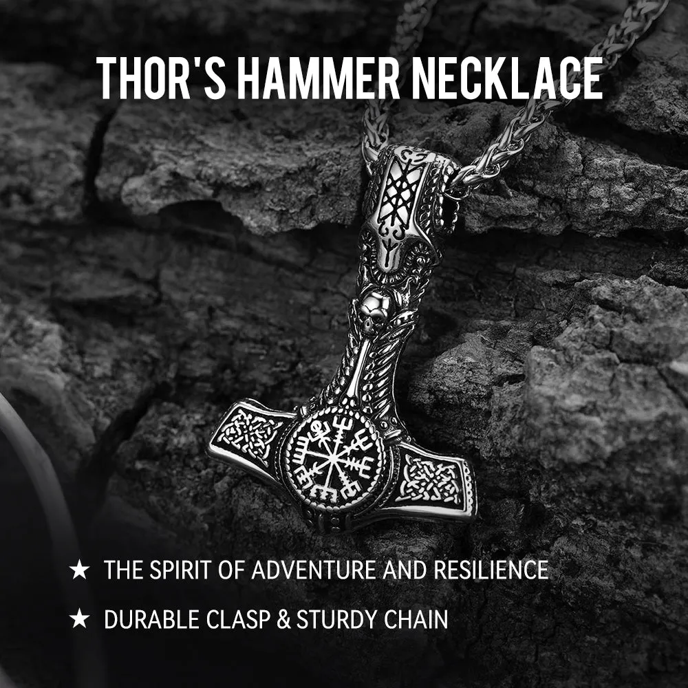 Viking Thor's Hammer Mjolnir Necklace Pendant For Men sold by FaithHeart product image thumbnail 5