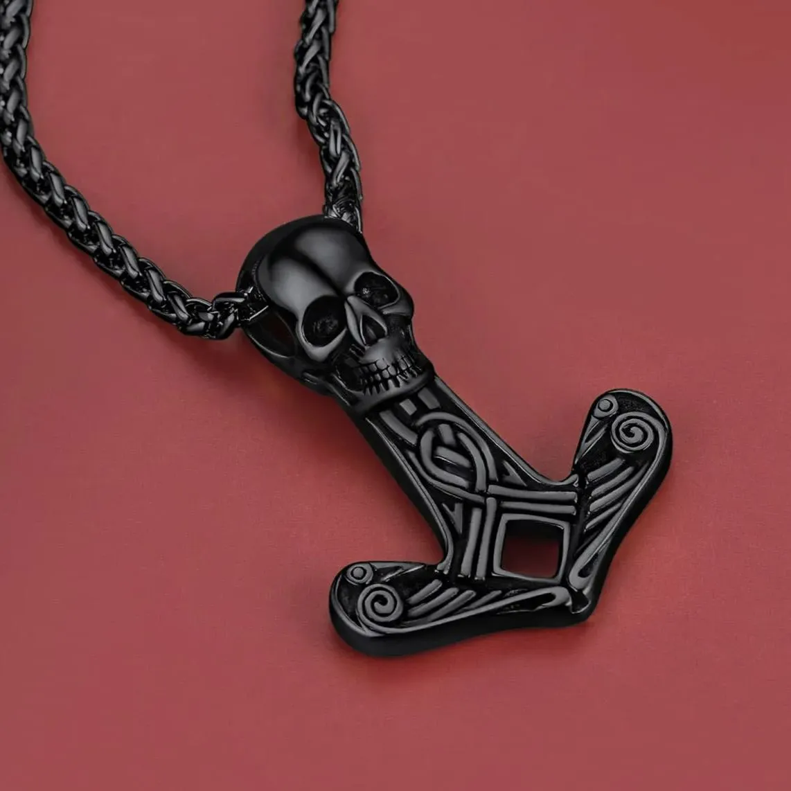 Flash Sale Viking Skull Spear Pendant Necklace for Men sold by FaithHeart product image thumbnail 5