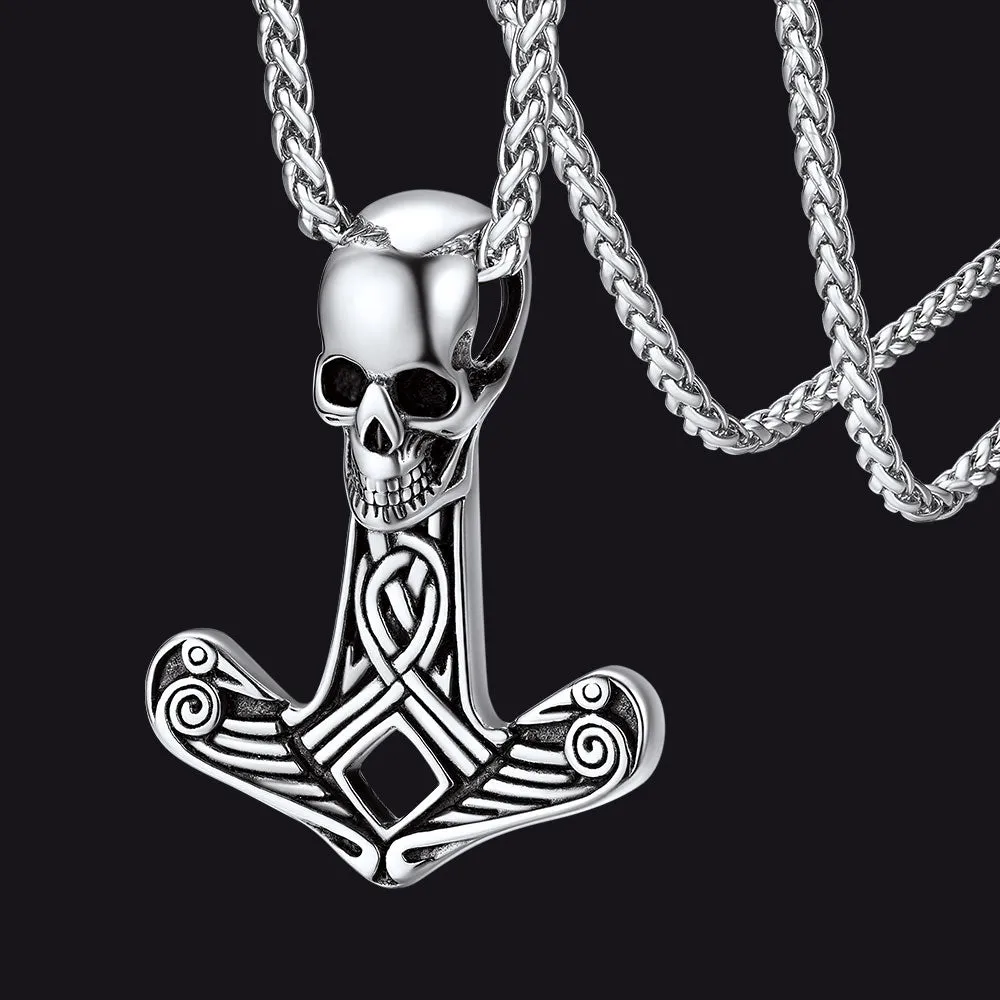 Flash Sale Viking Skull Spear Pendant Necklace for Men sold by FaithHeart