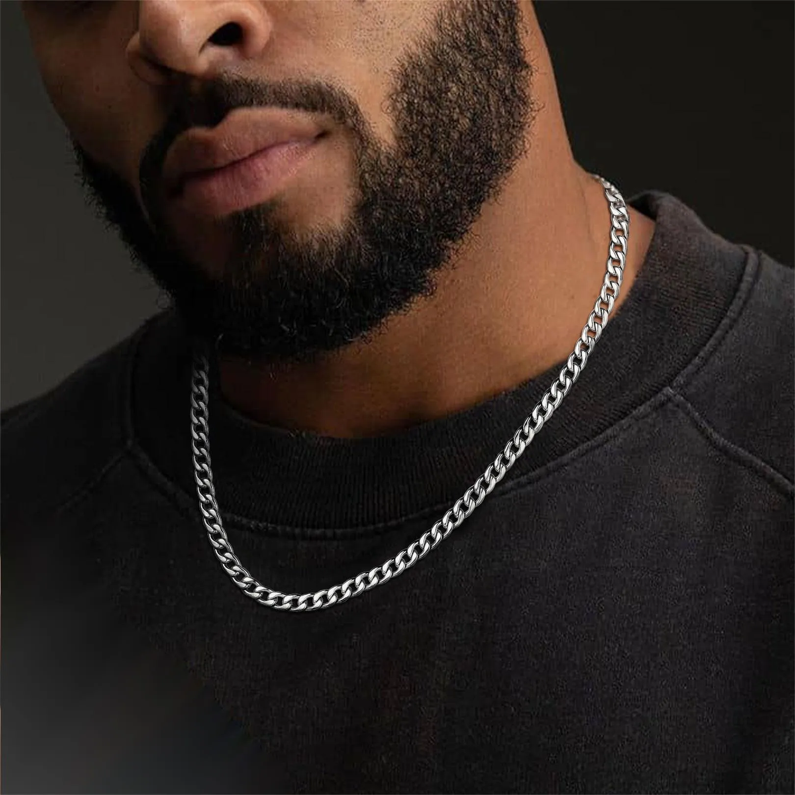 Sturdy Cuban Link Chain Necklace Lobster Clasp For Men Women sold by FaithHeart product image thumbnail 4