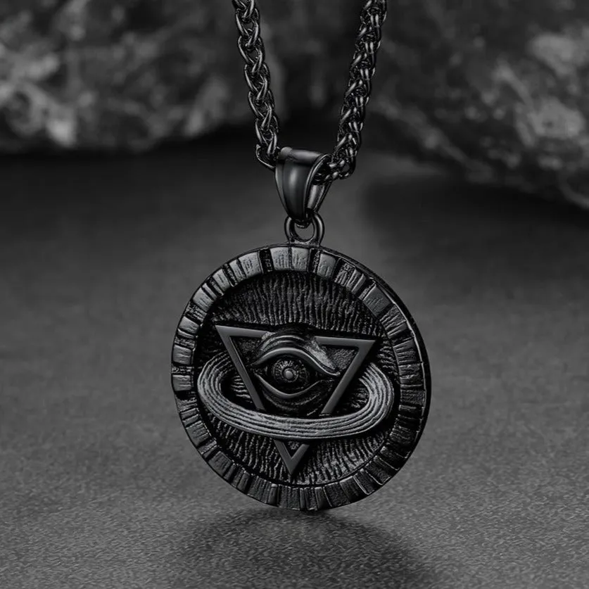 Triangle All-Seeing Eye Necklace Providence Pendant for Men sold by FaithHeart