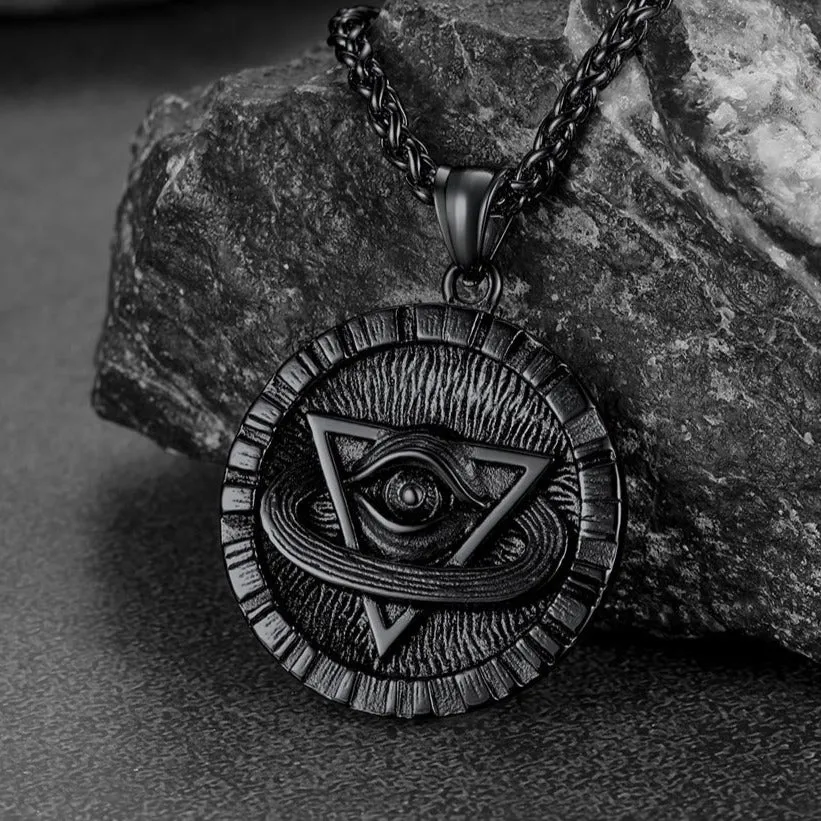 Triangle All-Seeing Eye Necklace Providence Pendant for Men sold by FaithHeart product image thumbnail 4