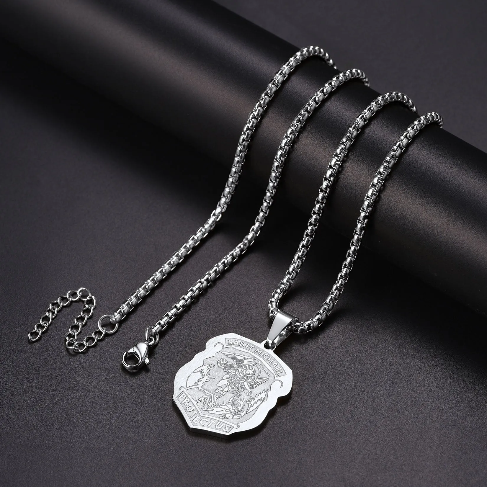 The Archangel St. Michael Necklace Medal Shield Pendant sold by FaithHeart product image thumbnail 2