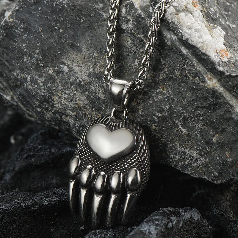 Viking Bear Paw Pendant Necklace Jewelry for Men sold by FaithHeart product image thumbnail 4