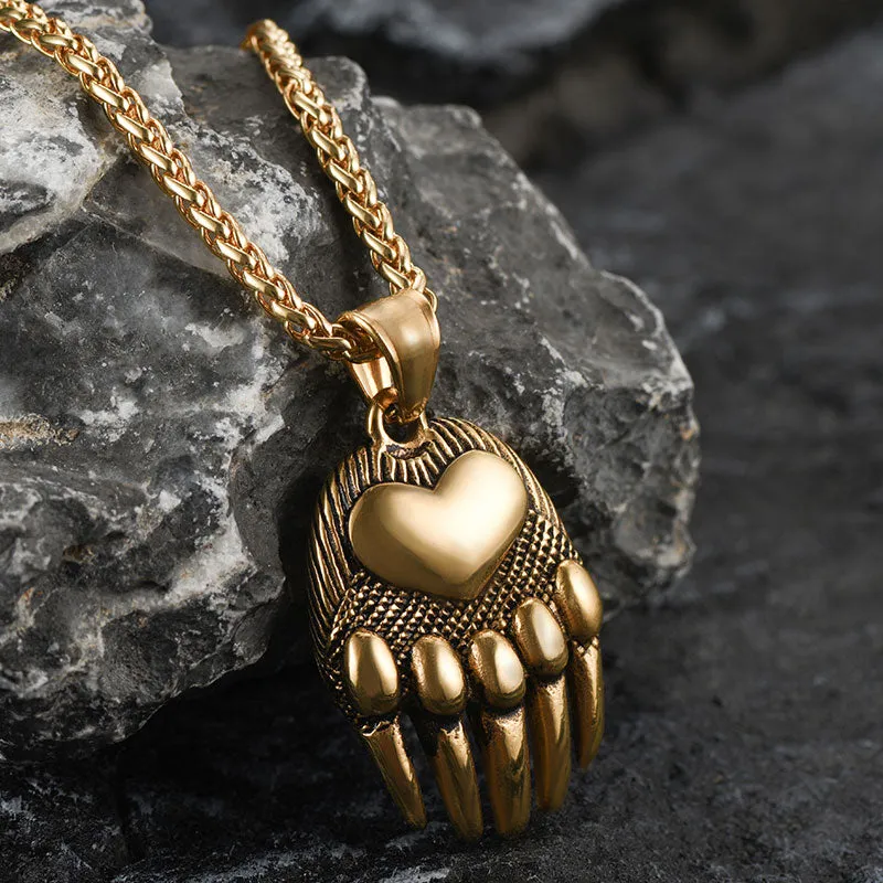 Viking Bear Paw Pendant Necklace Jewelry for Men sold by FaithHeart product image thumbnail 5