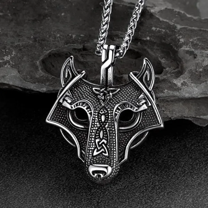 Norse Viking Celtic Wolf Necklace Amulet Jewelry For Men sold by FaithHeart product image thumbnail 3