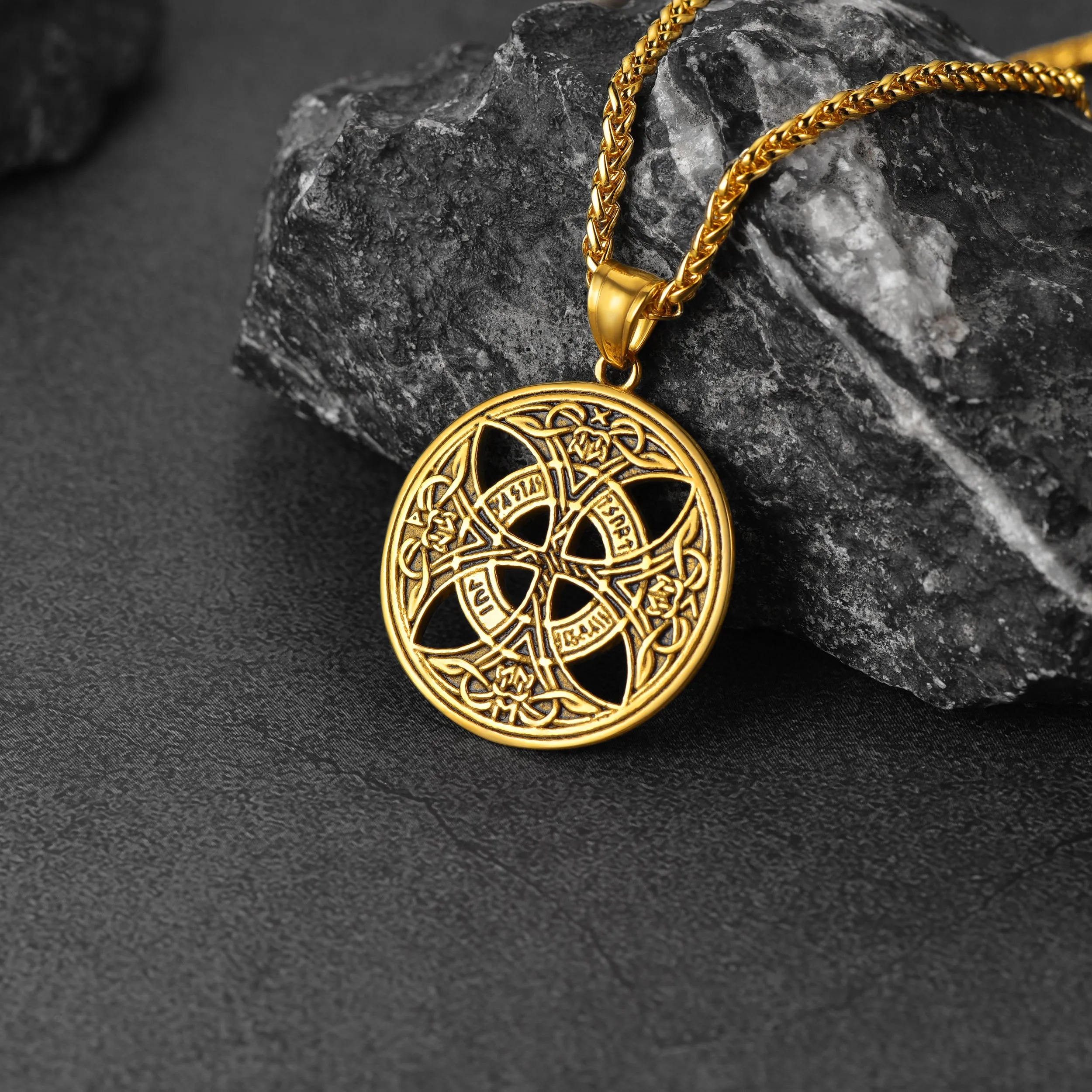 Viking Celtic Love Knot Necklace With Rune sold by FaithHeart product image thumbnail 5