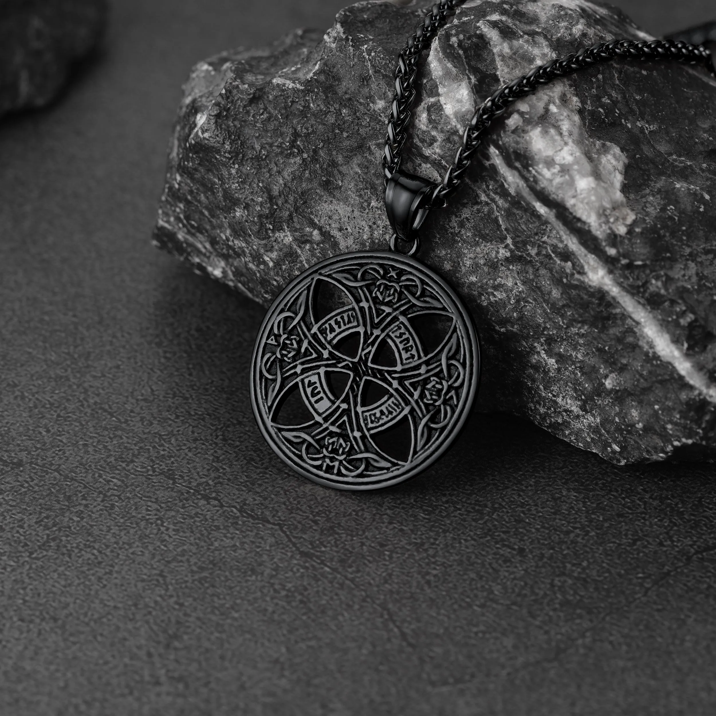 Viking Celtic Love Knot Necklace With Rune sold by FaithHeart product image thumbnail 3