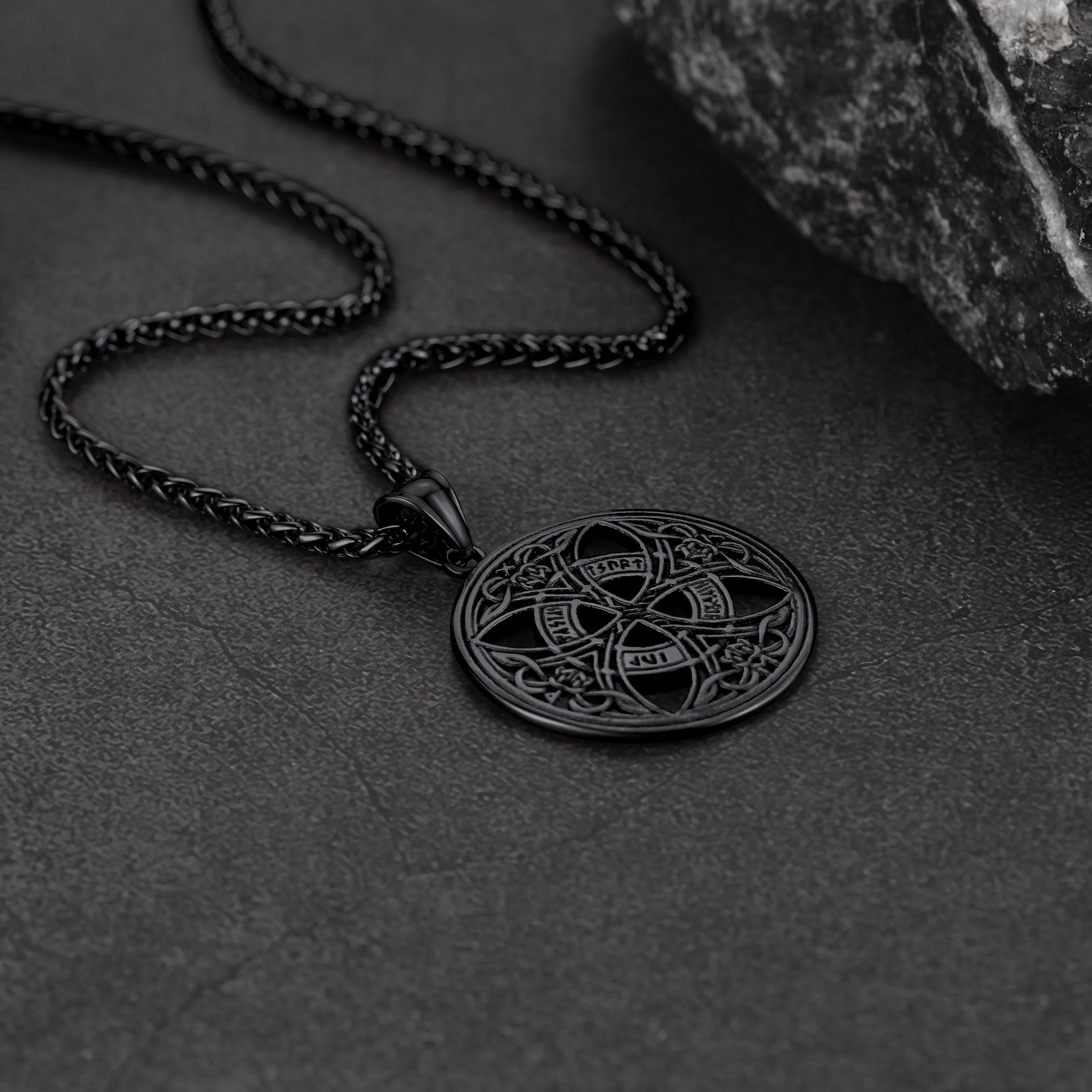 Viking Celtic Love Knot Necklace With Rune sold by FaithHeart product image thumbnail 4