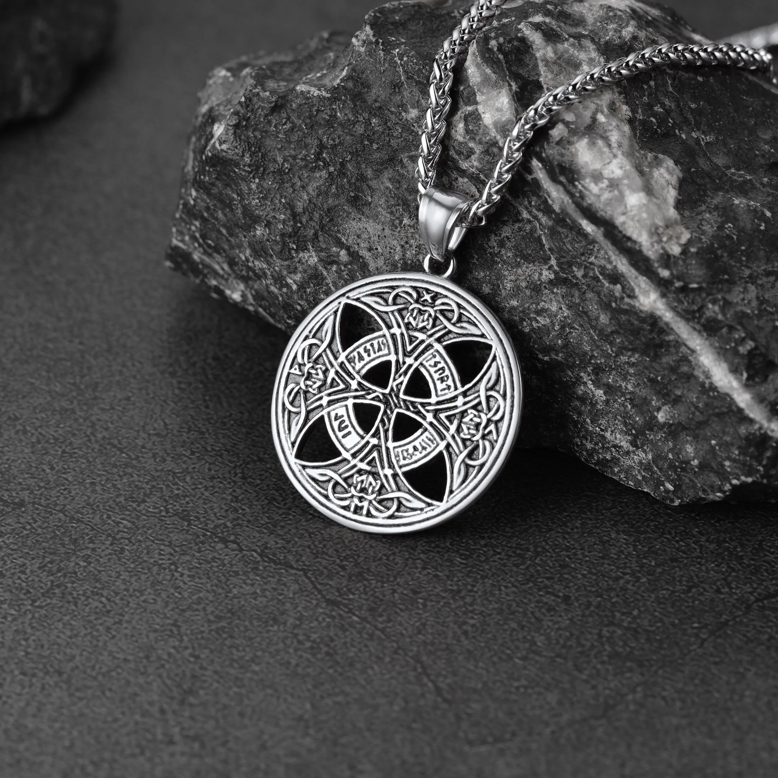 Viking Celtic Love Knot Necklace With Rune sold by FaithHeart product image thumbnail 2