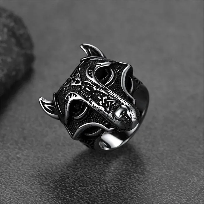 Viking Celtic Wolf Stainless Steel Ring for Men sold by FaithHeart product image thumbnail 2
