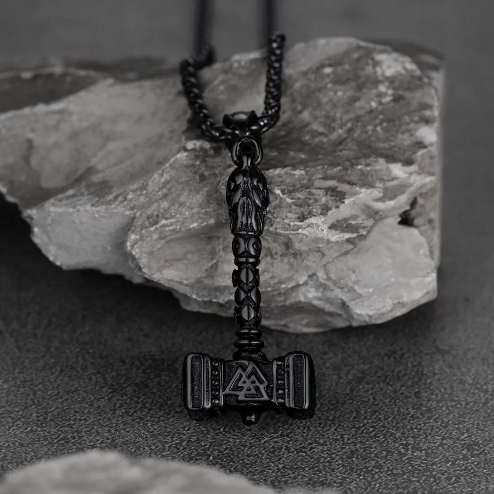Thor's Hammer Mjolnir Necklace Viking Charm For Men sold by FaithHeart product image thumbnail 5