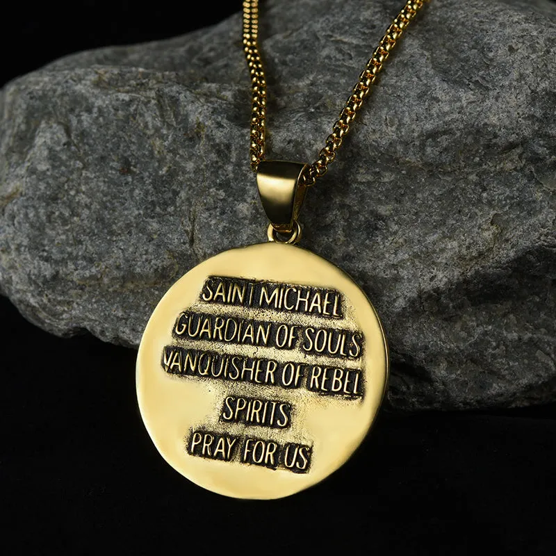 The Archangel St. Michael Medal Necklace For Men sold by FaithHeart product image thumbnail 4