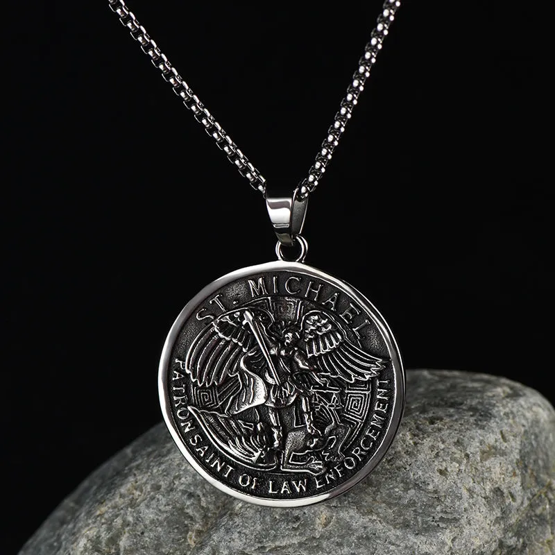 The Archangel St. Michael Medal Necklace For Men sold by FaithHeart product image thumbnail 5
