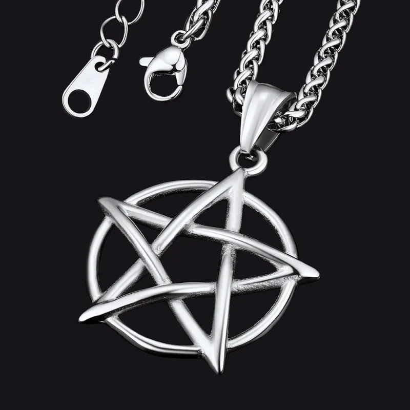 Tetragrammaton Pentagram Necklace for Men sold by FaithHeart