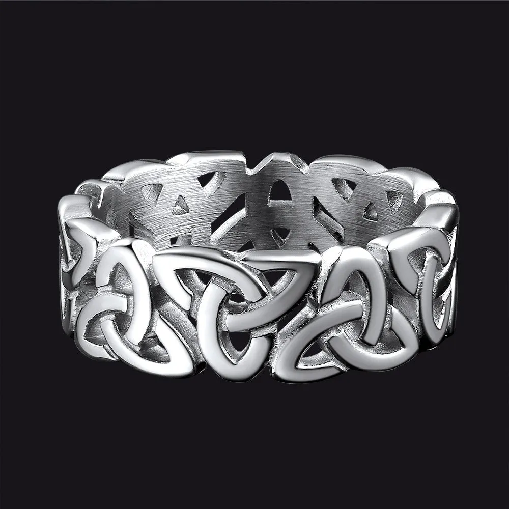 Irish Triquetra Celtic Knot Ring For Men Women sold by FaithHeart